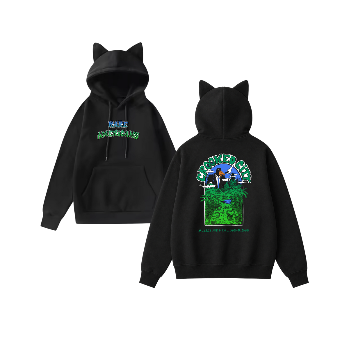 RA ANIMAL EAR HOODIE