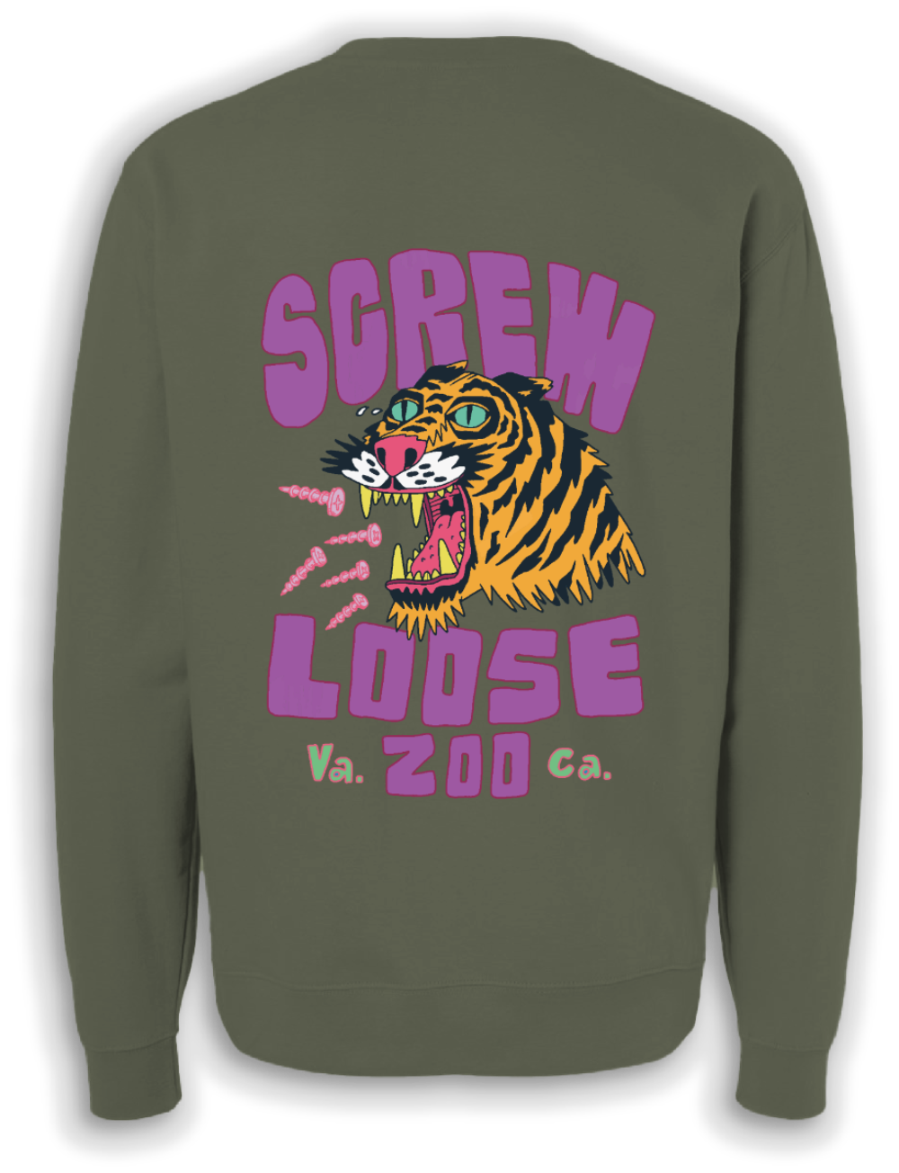 Screw Loose Tiger Crewneck
